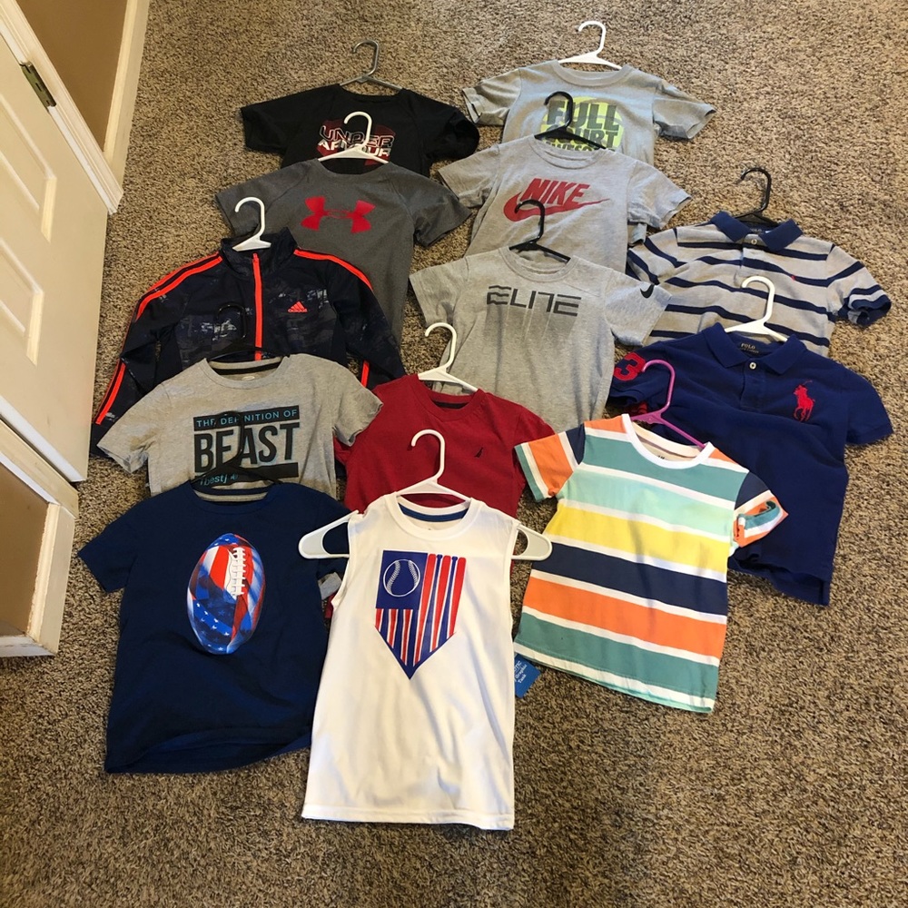 12 shirts & 1 jacket .... sizes 5-6 & 6x